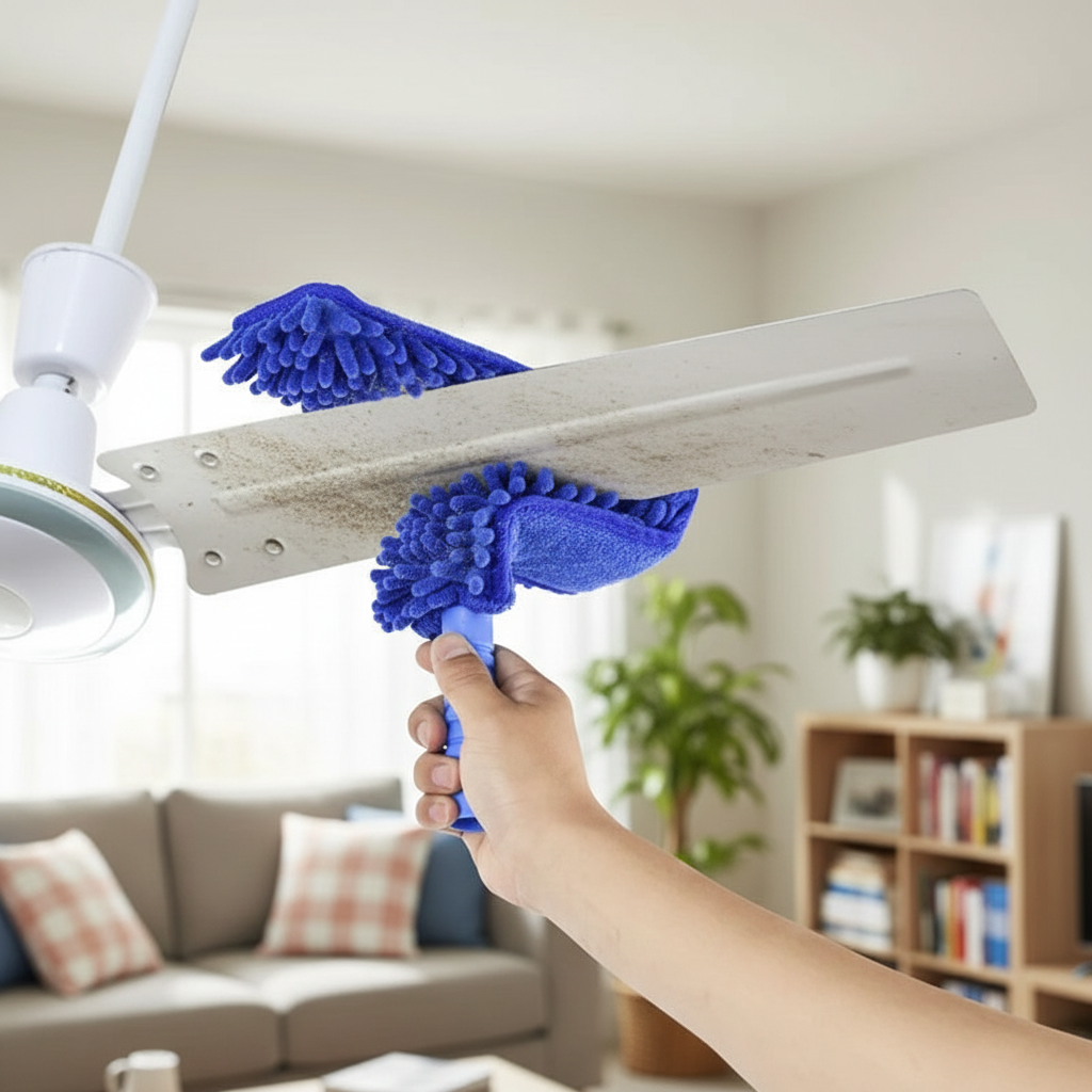 Ceiling Fan Duster with Extendable Microfiber Head