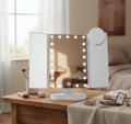Tri-Fold LED Makeup Mirror with 21 Lights