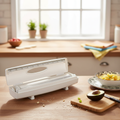 Plastic Wrap Dispenser with Cutter for Kitchen Organization