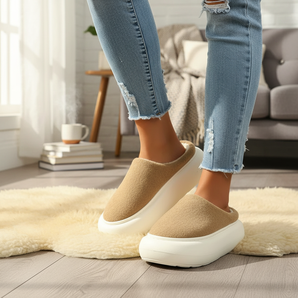 Women's Plush Winter Slippers - Warm Indoor House Shoes