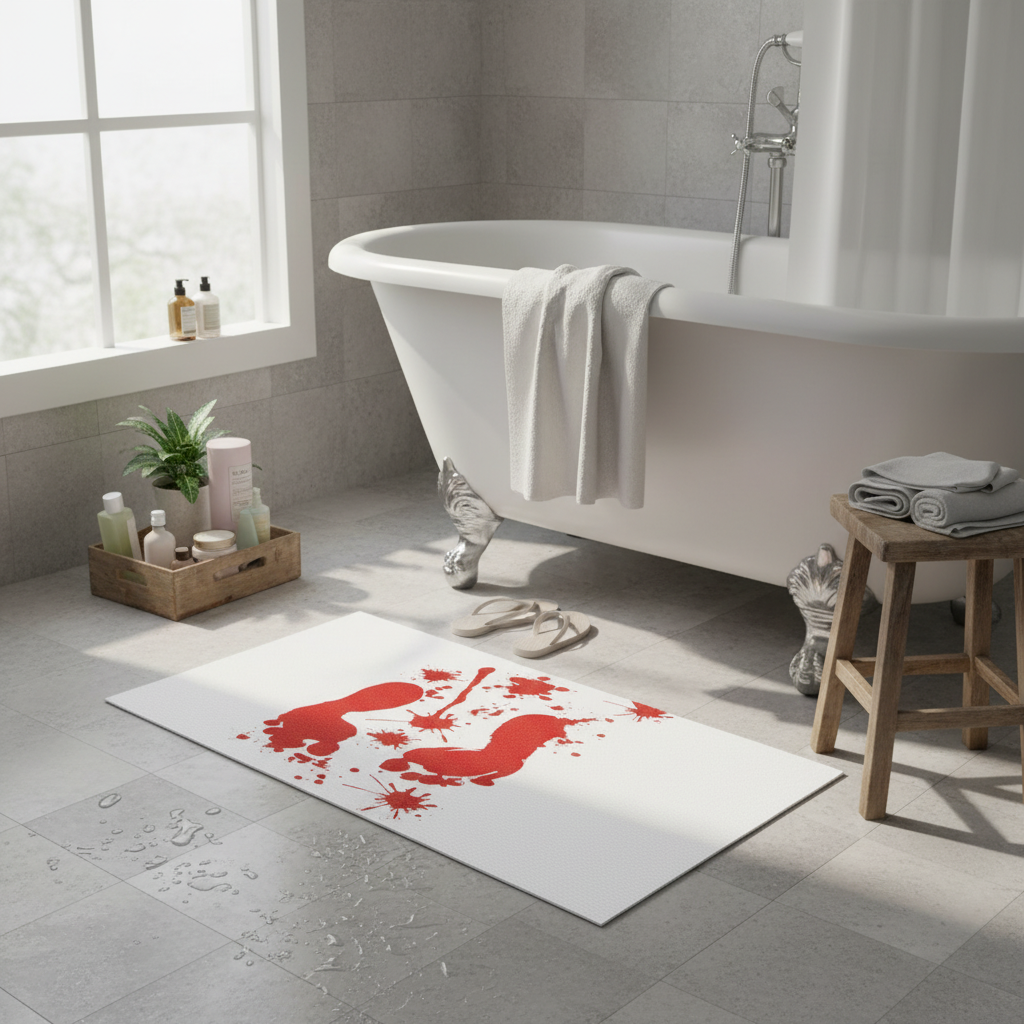 Temperature-Activated Color Changing Shower Mat