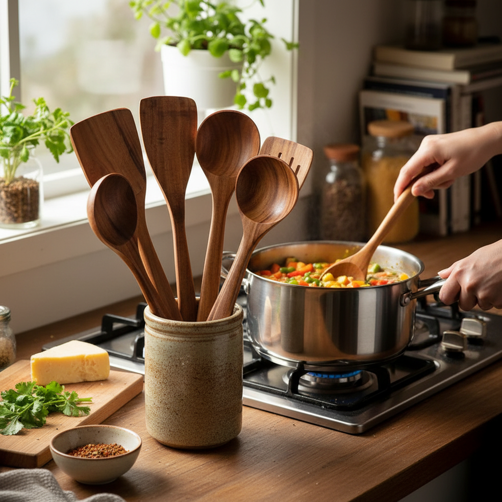 5-Piece Kitchen Utensil Set with Ergonomic Handles