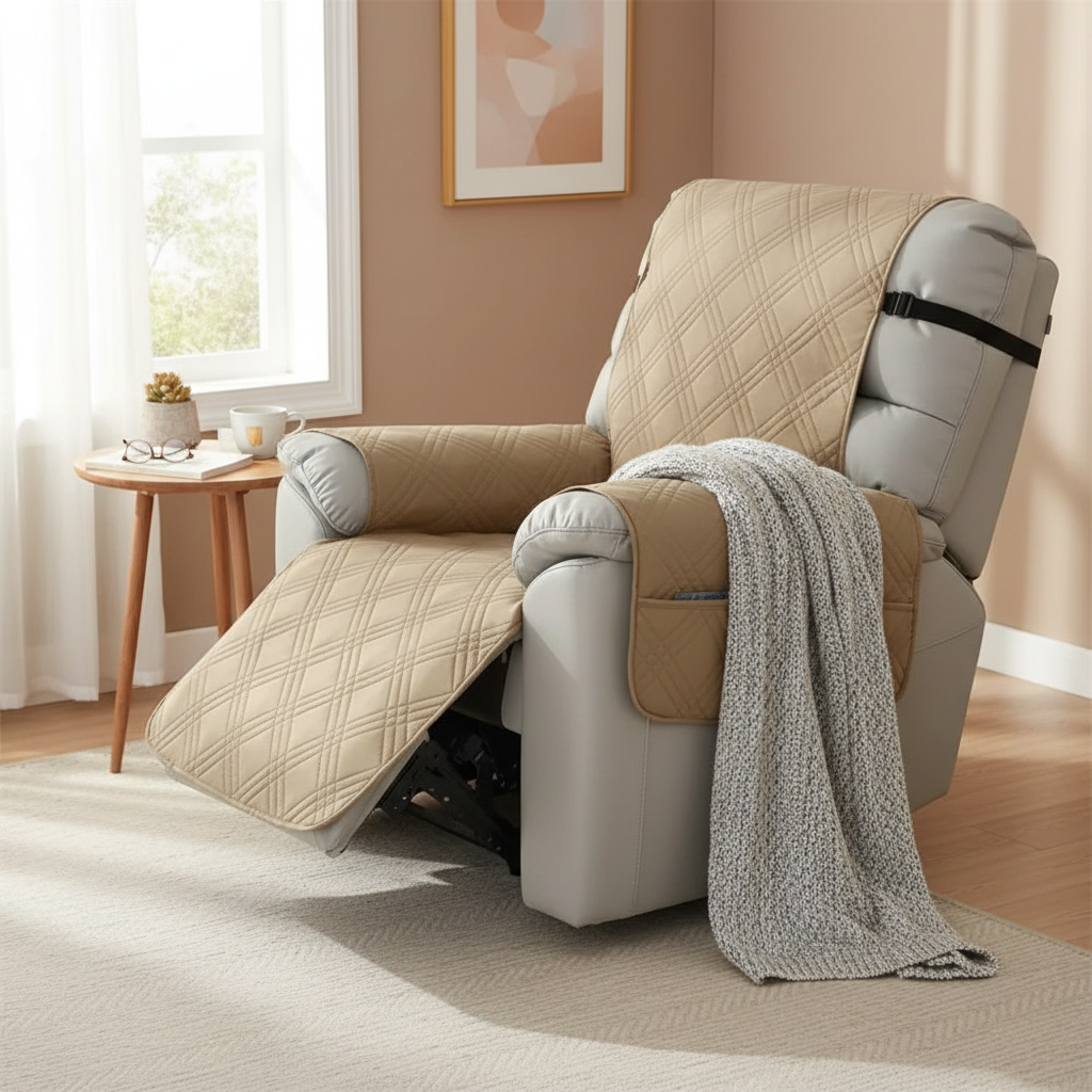 Waterproof Quilted Recliner Armchair Slipcover