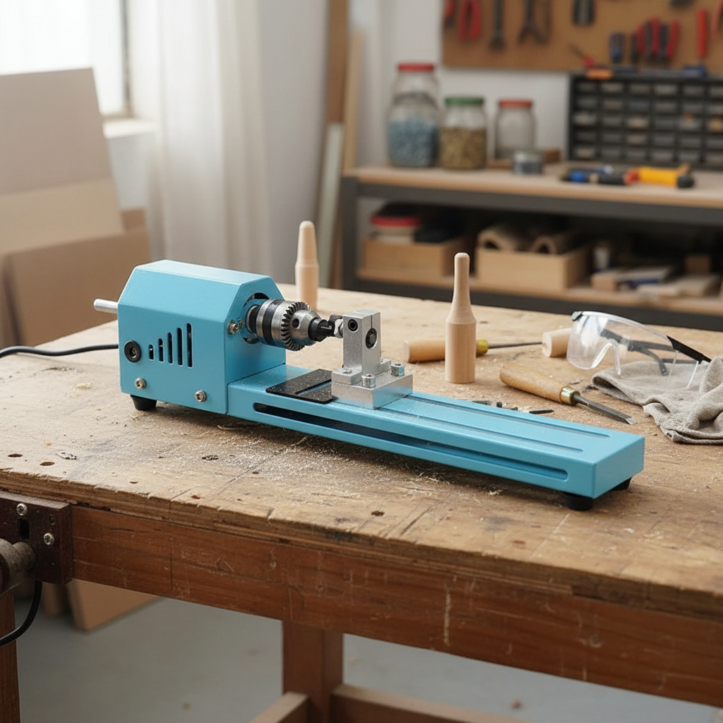 Mini Wood Lathe Machine - 7000 RPM