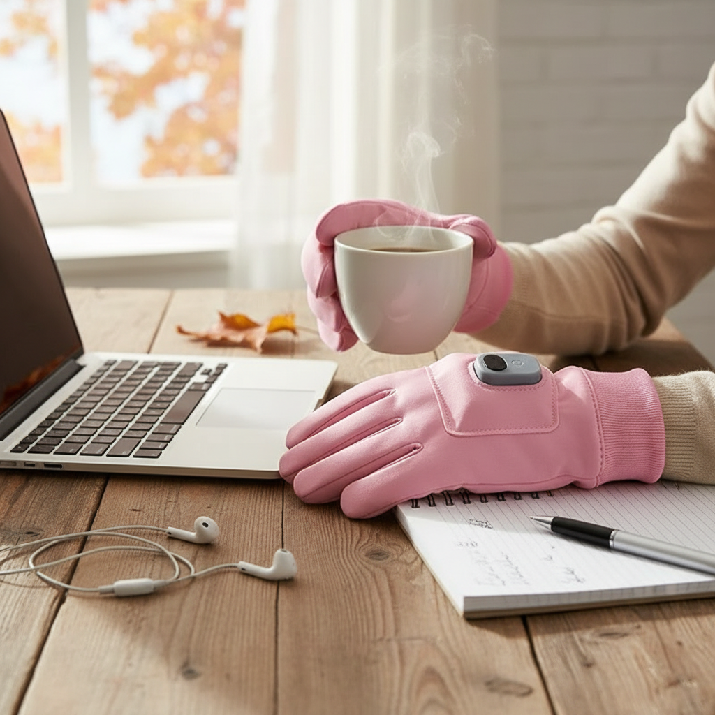 USB Rechargeable Heated Fingerless Gloves