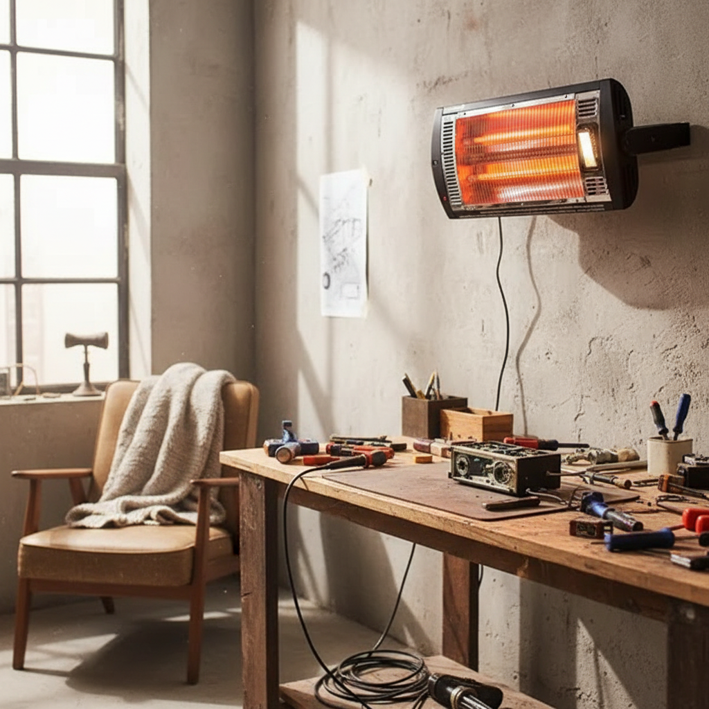 Wall Mounted Infrared Patio Heater - 1500W Electric