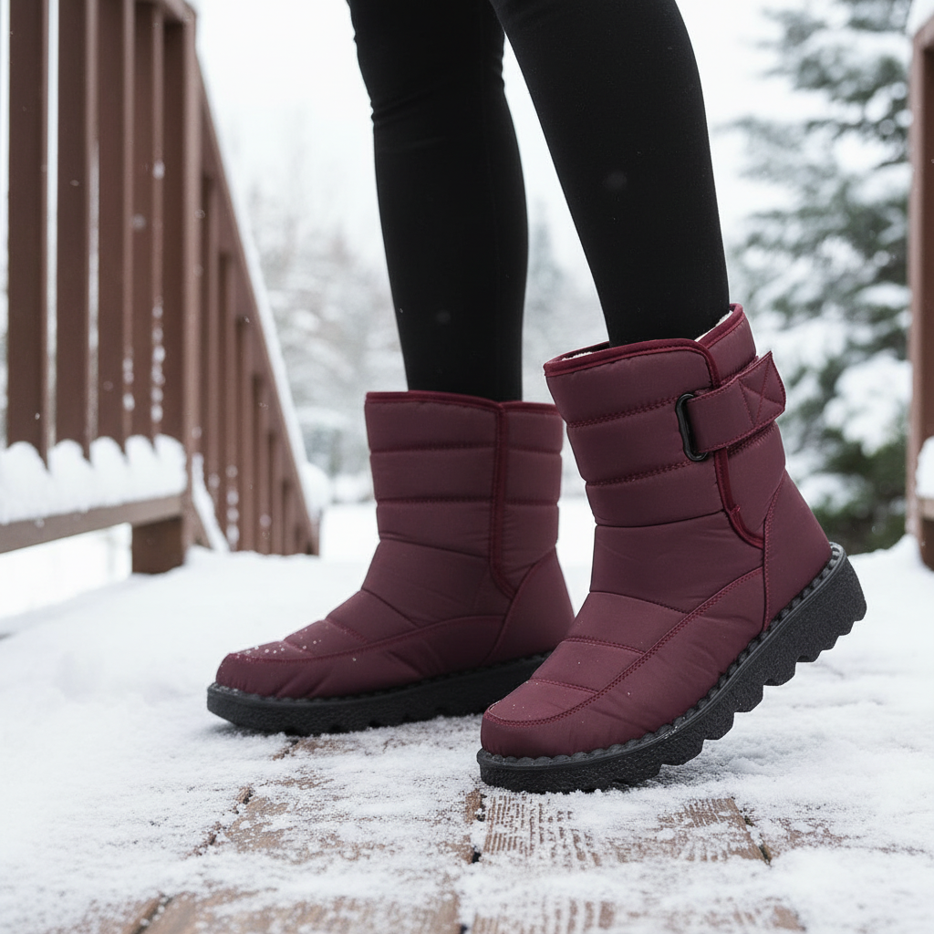 Women's Waterproof Snow Boots with Non-Slip Sole