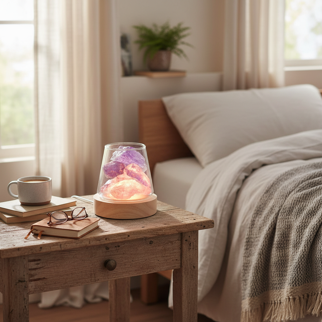 Himalayan Salt Lamp with Essential Oil Diffuser