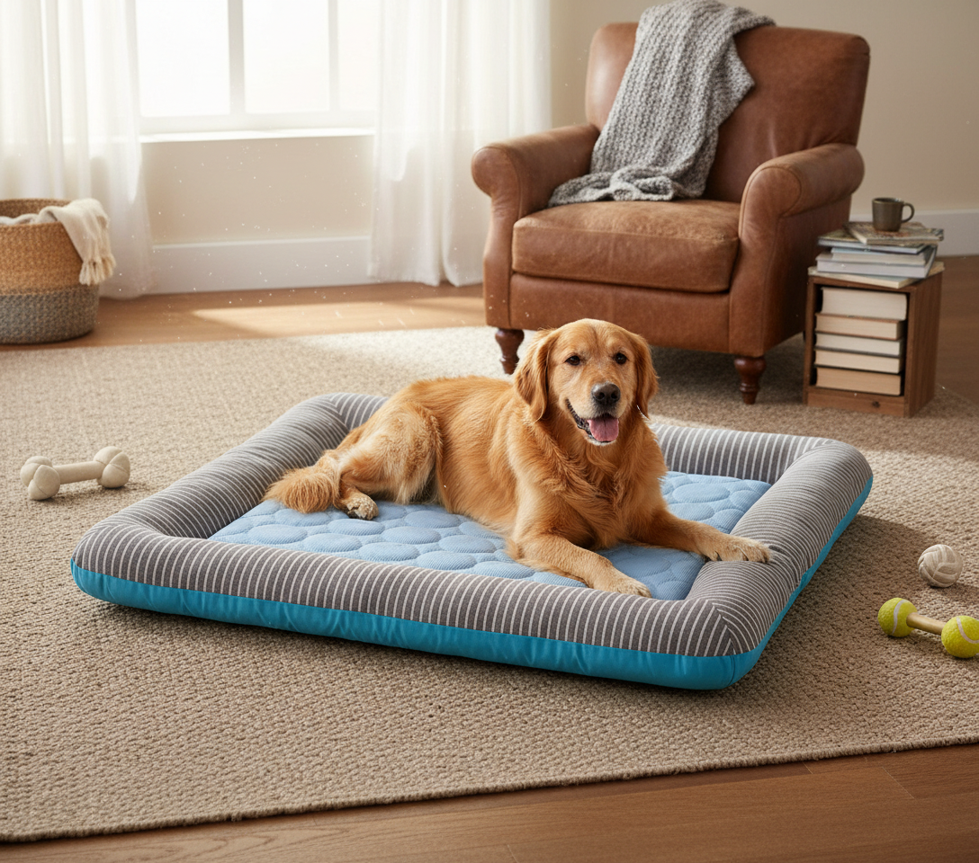 Cooling Dog Bed with Ice Silk – Breathable Pet Mat
