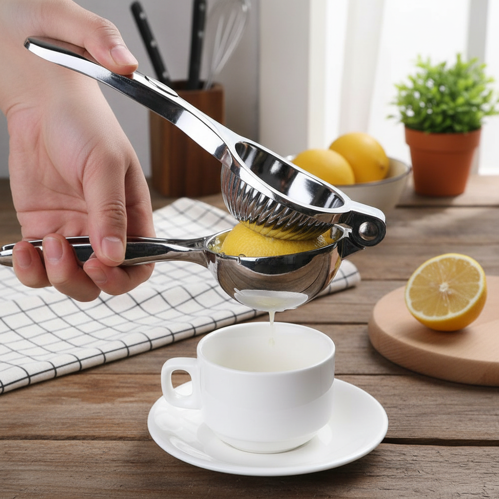 Stainless Steel Manual Citrus Juicer for Oranges & Lemons
