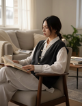Casual Knitted Waistcoat with Button Placket