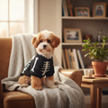 Skeleton Jumpsuit Dog Halloween Costume