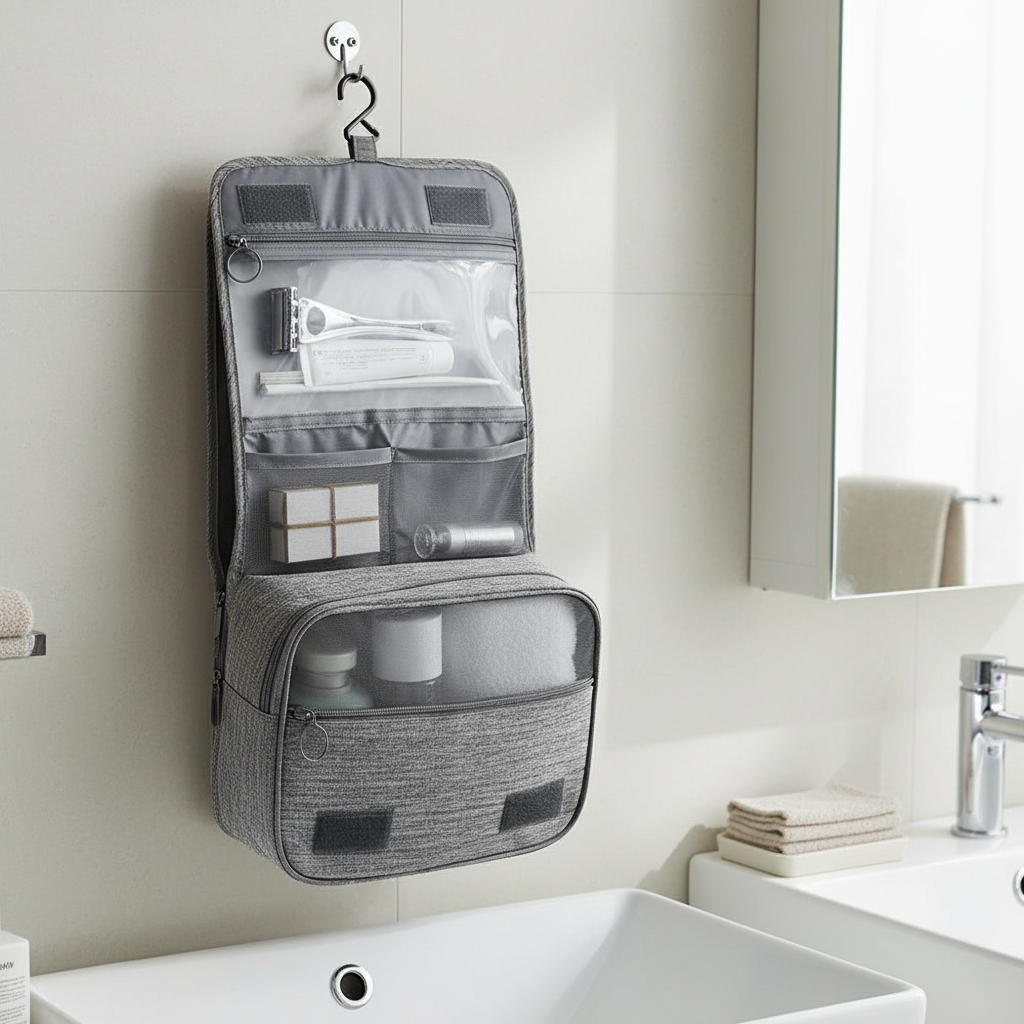 Men's Hanging Toiletry Bag with Hook
