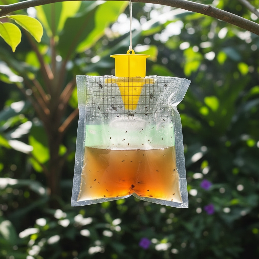 Disposable Outdoor Fly Trap with Bait