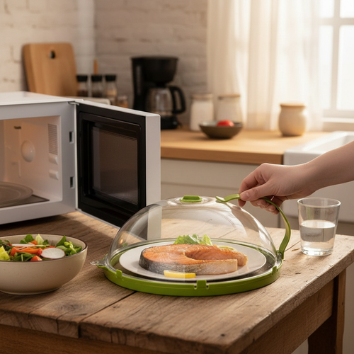 10" Microwave Splatter Cover with Steam Vent