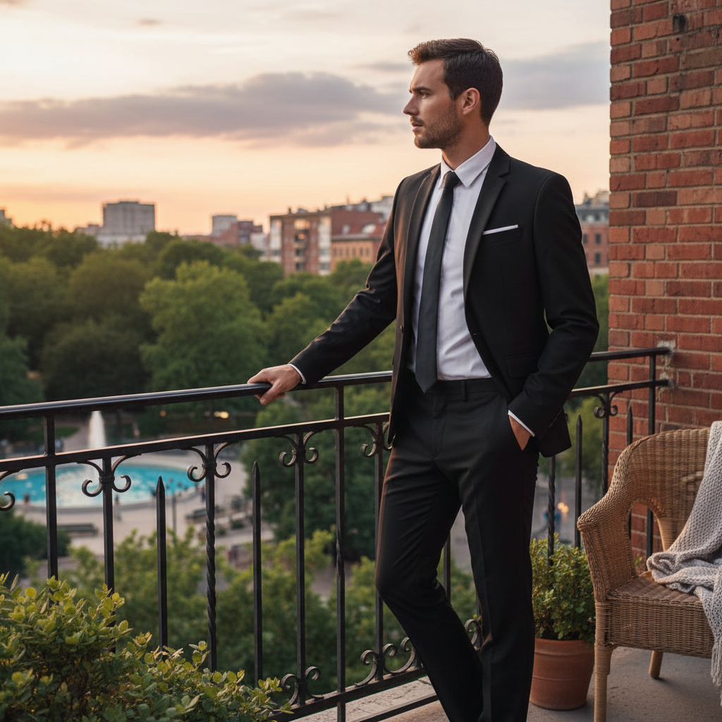 Men's Slim Fit Suit with Blazer & Trousers