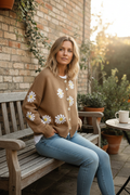 Floral Embroidery Knitted Sweater