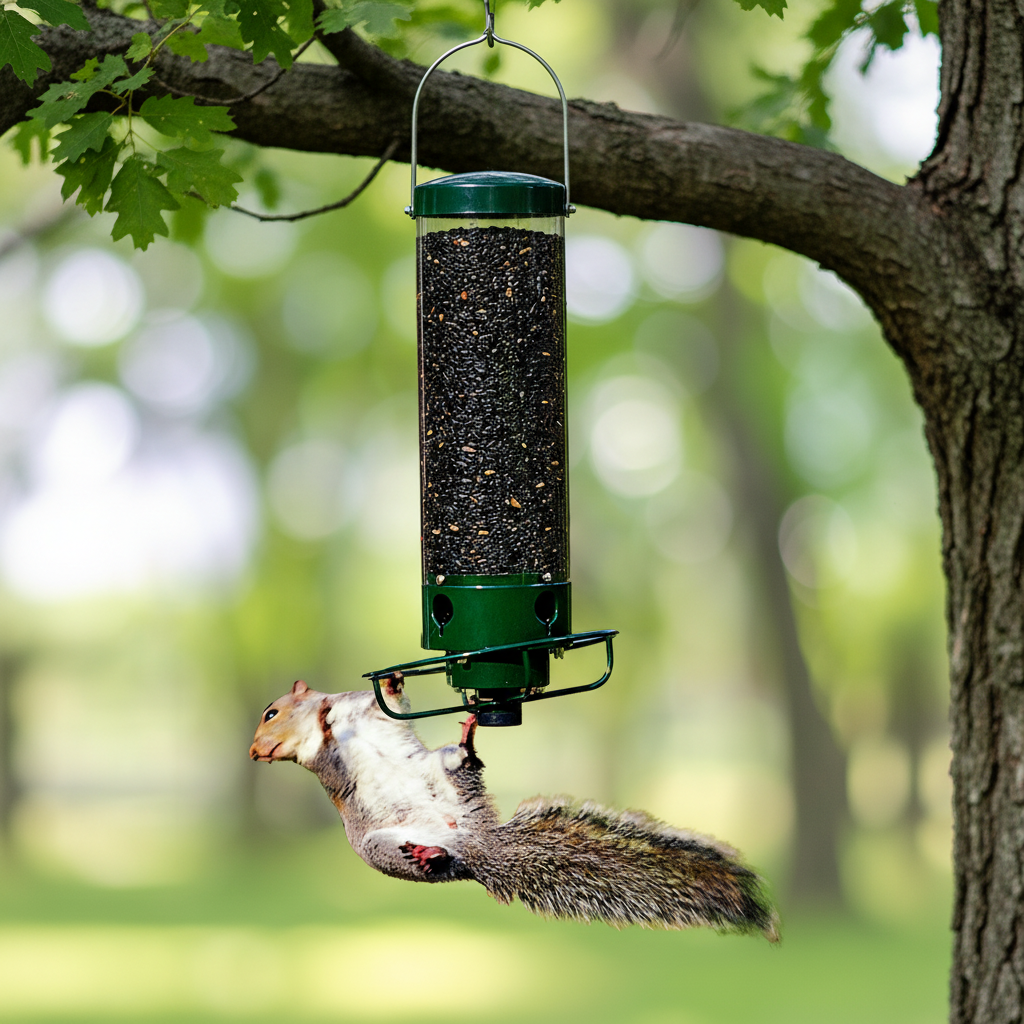 Squirrel Proof Bird Feeder with Rotating Perch