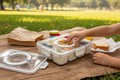 8 Compartment Serving Tray with Handle