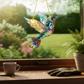 Hummingbird Suncatcher - Multicolor Window Ornament