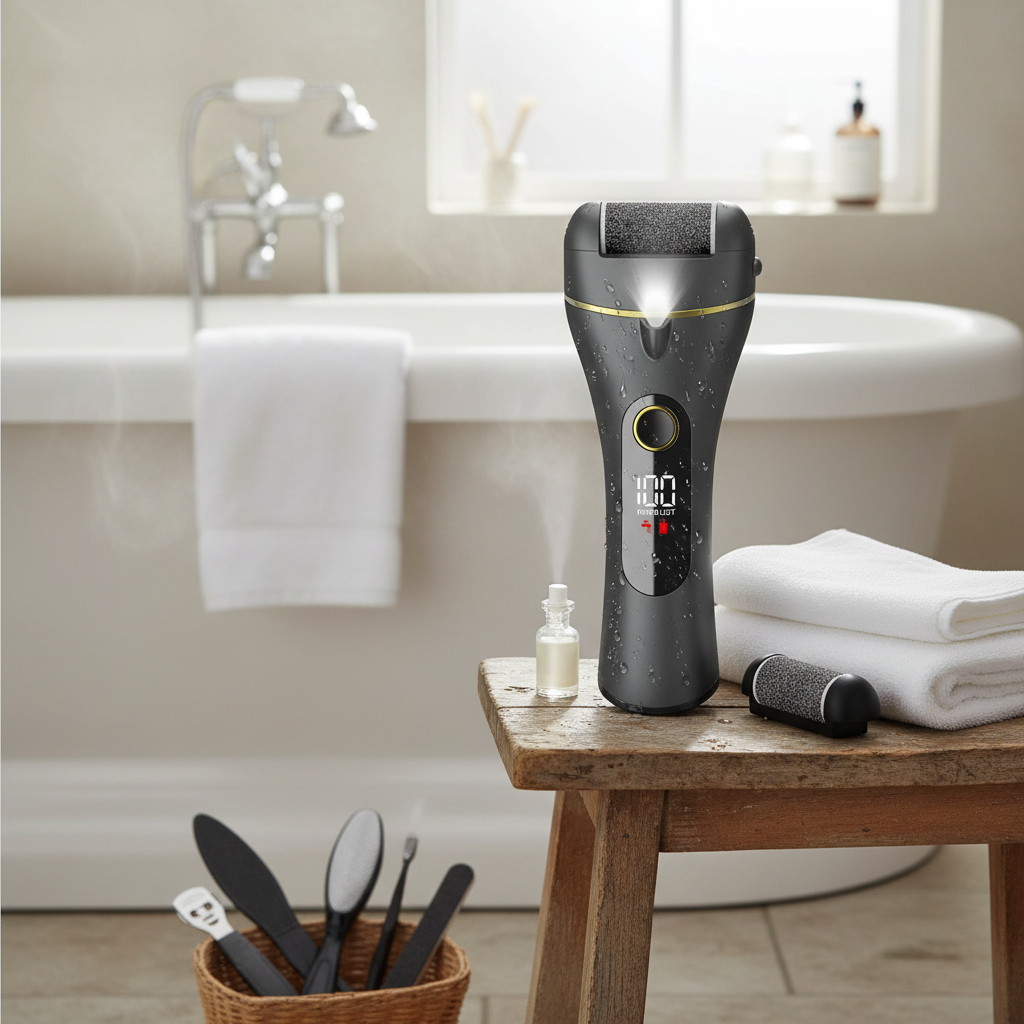 Electric Callus Remover with 3 Roller Heads