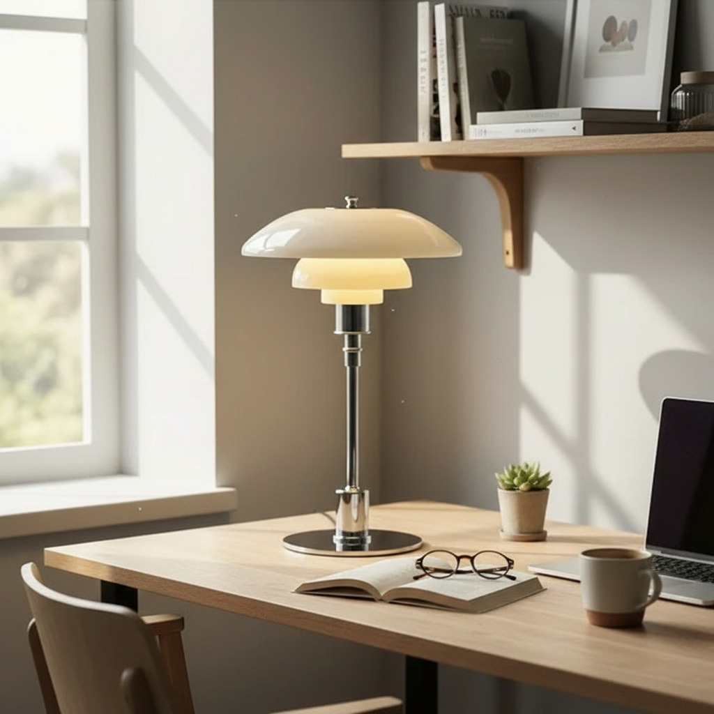 Scandinavian LED Table Lamp - Modern Minimalist Design