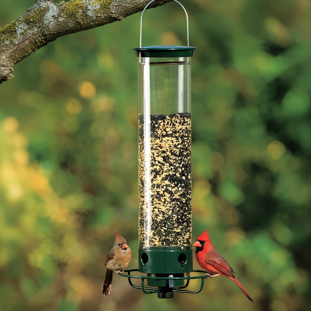 Squirrel-Proof Bird Feeder with Weight-Activated Perch