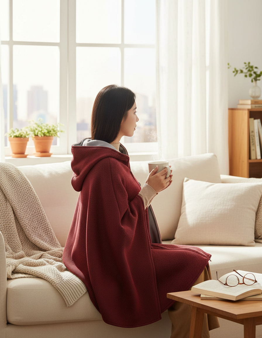 Portable Heated Shawl - Electric Warming Wrap