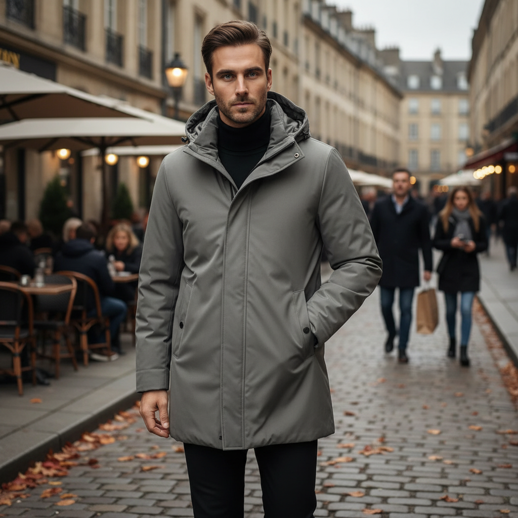 Men's Waterproof Winter Parka with Thermal Lining