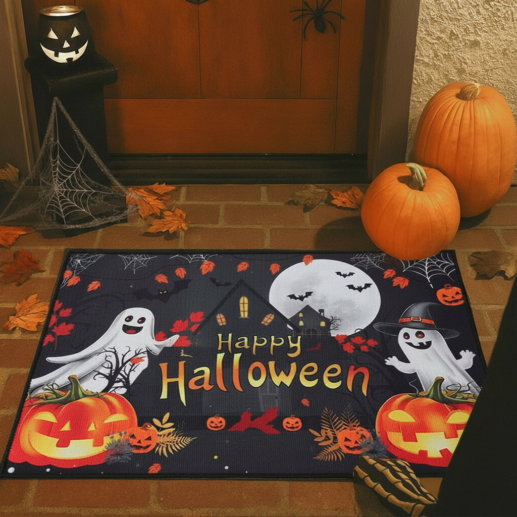 Halloween Doormat with Non-Slip Rubber Base