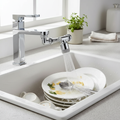 360° Rotatable Kitchen Faucet with Dual Mode Spray