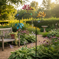 Vibrant Flower Wind Spinner for Gardens & Patios