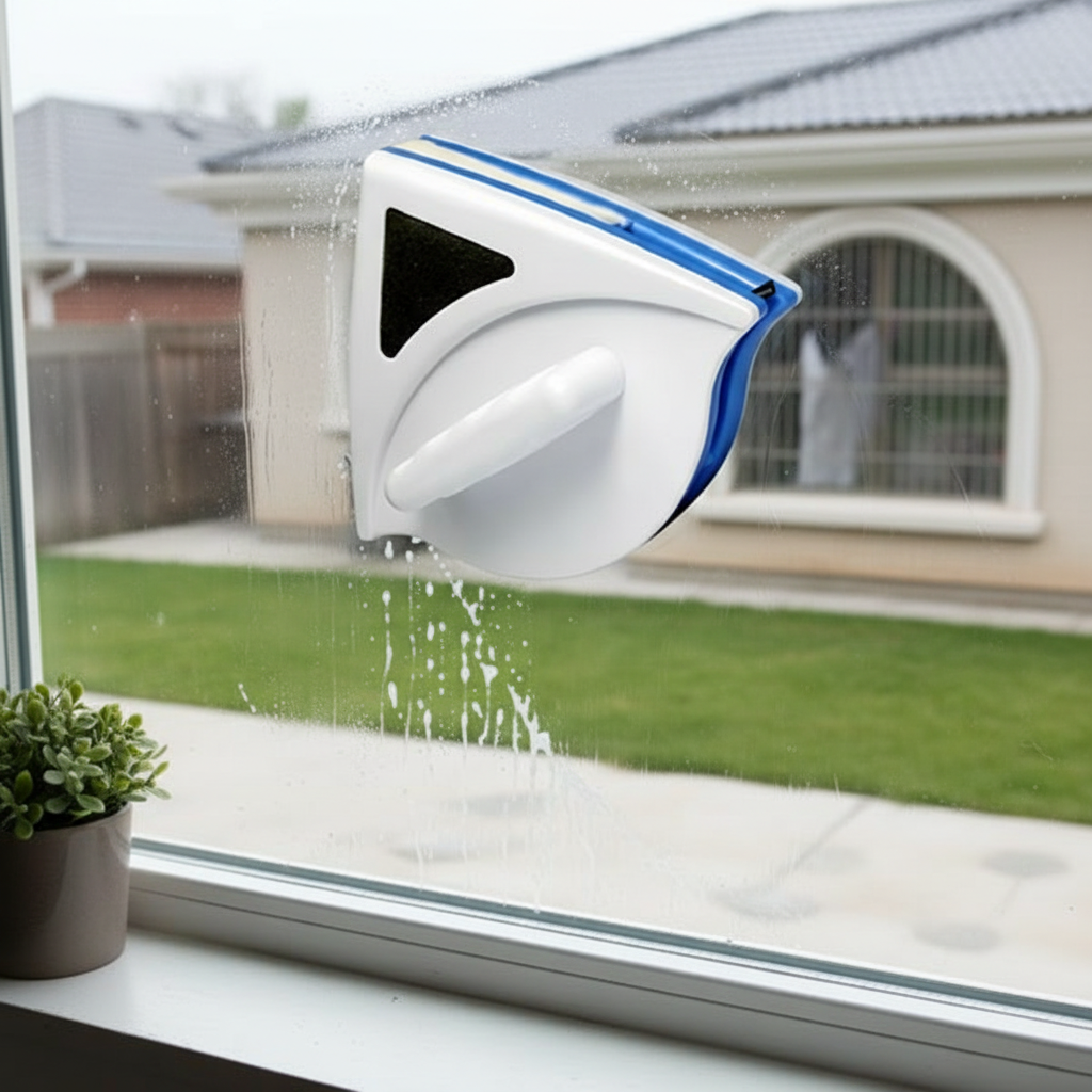 Magnetic Window Cleaner for Double-Sided Glass