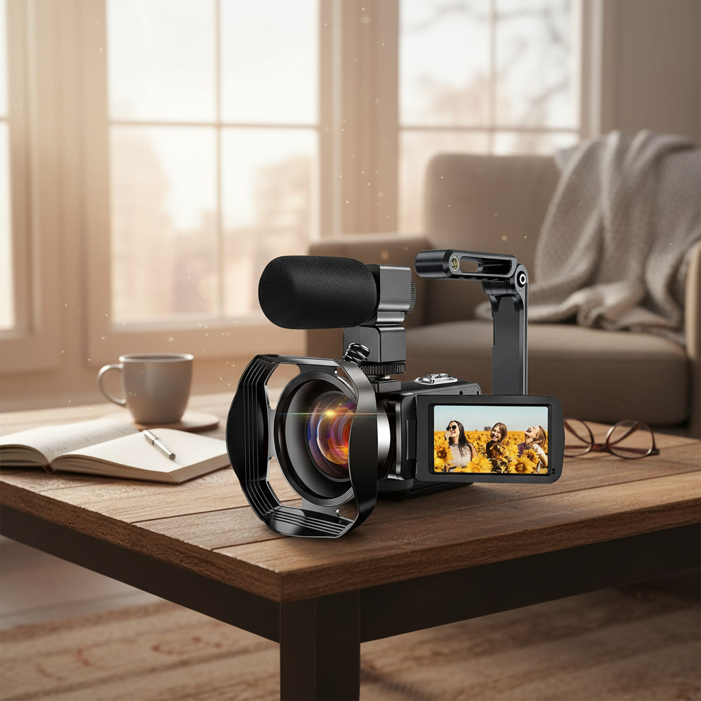 4K Video Camera Camcorder with WiFi & 48MP Photo