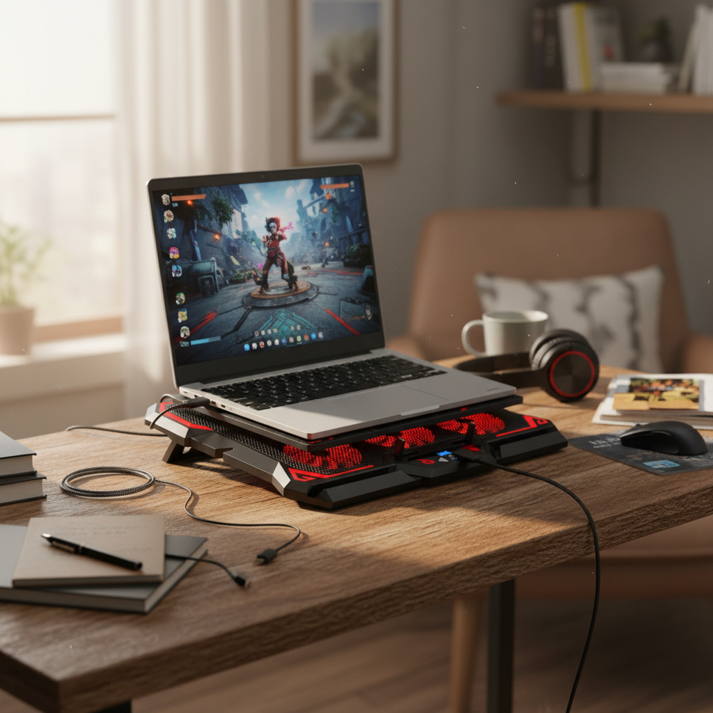 Gaming Laptop Cooler Pad for 12-17 Inch Laptops