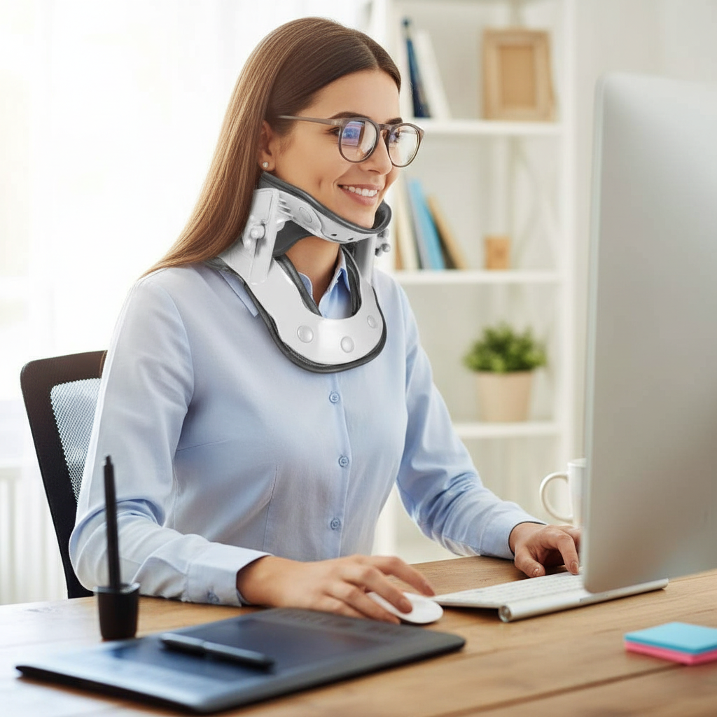 Neck Stretcher Traction Device with Heat