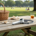 Portable Foldable Fan with Digital Display & Lanyard