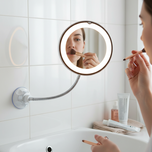10X LED Magnifying Mirror with Suction Cup