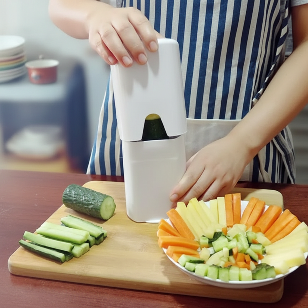Non-Slip Vegetable Slicer with Stainless Steel Blades