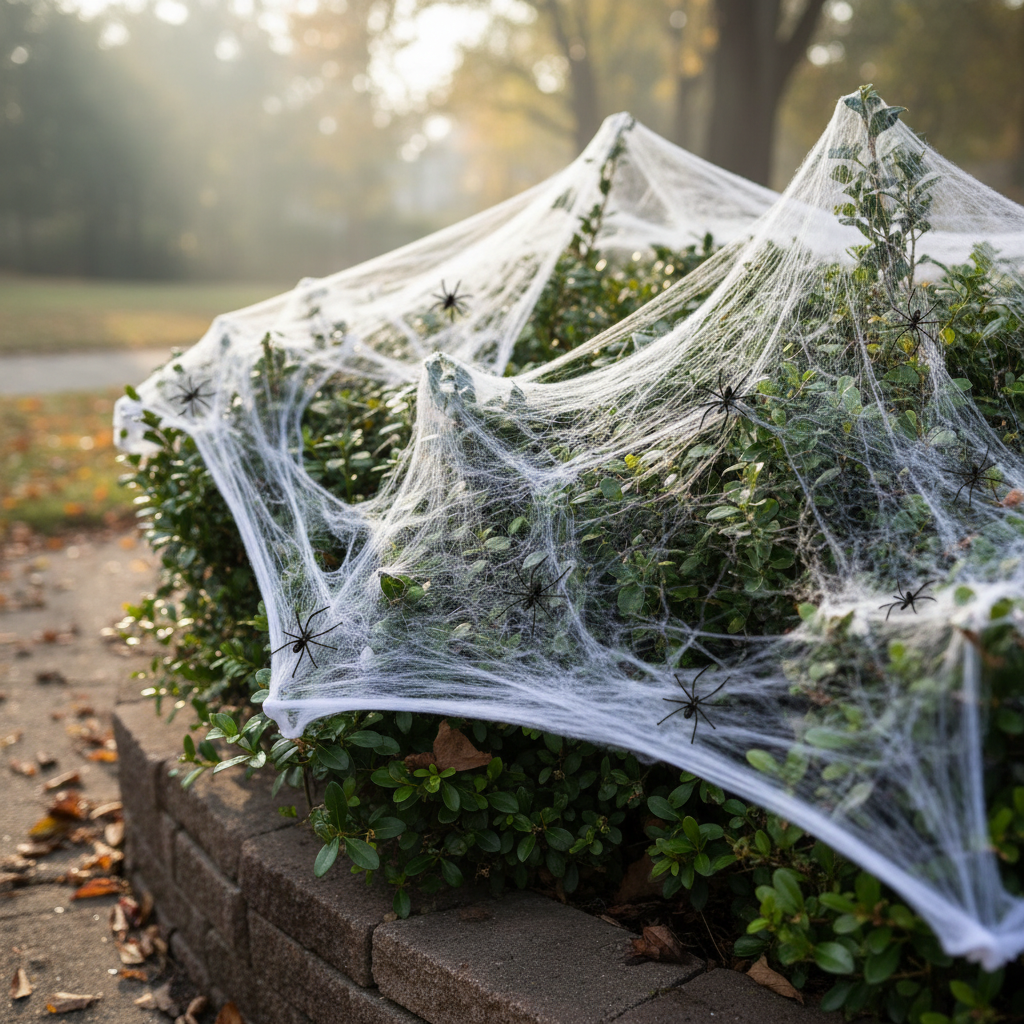 200 Sqft Spider Web Halloween Decorations with Fake Spiders