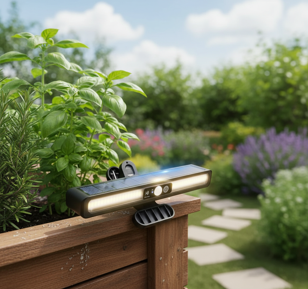 Solar Fence Lights with Motion Sensor - 2 Pack