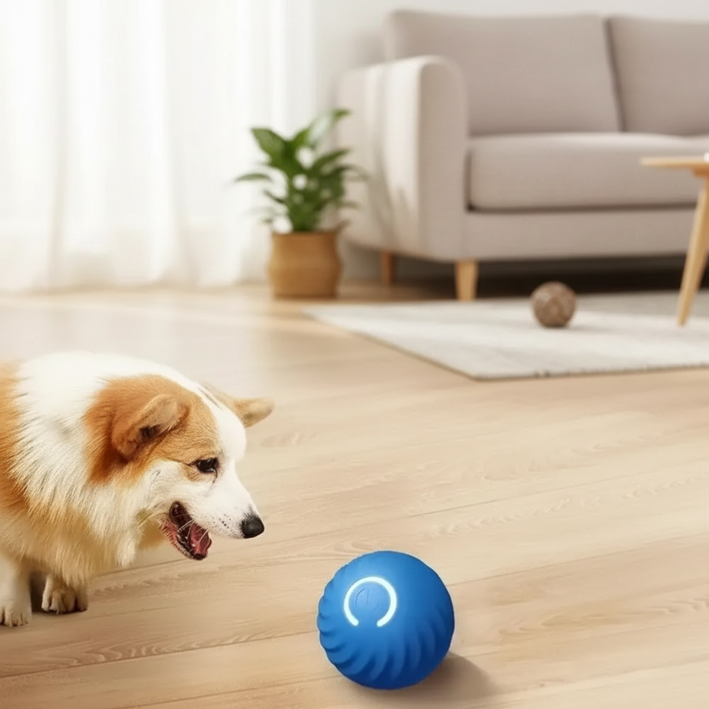 Interactive Rolling Ball for Dogs - Auto Moving Pet Toy
