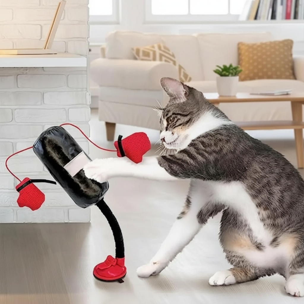 Interactive Cat Toy with Catnip & Suction Cup Base