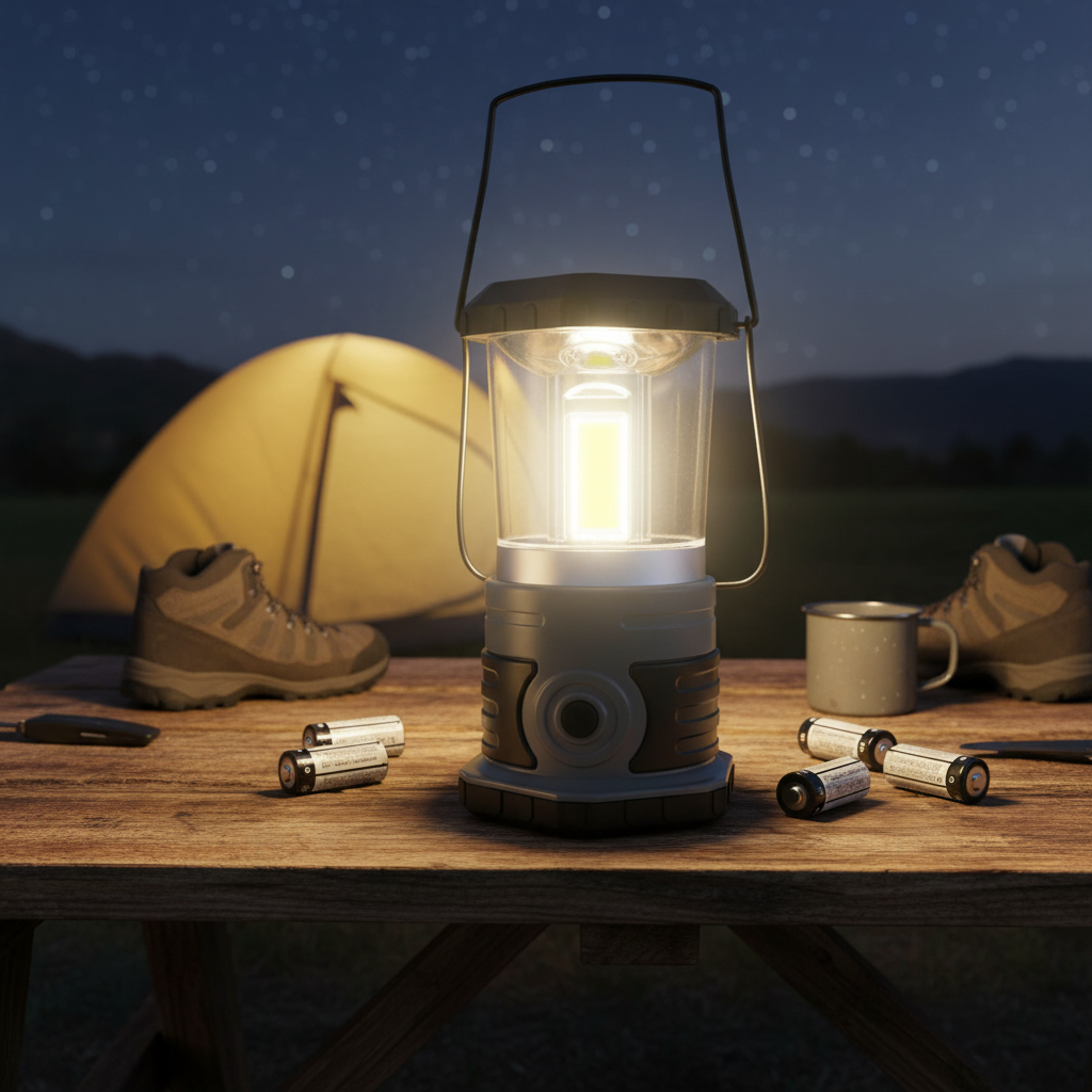 LED Camping Lantern - 1500 Lumen Battery Powered