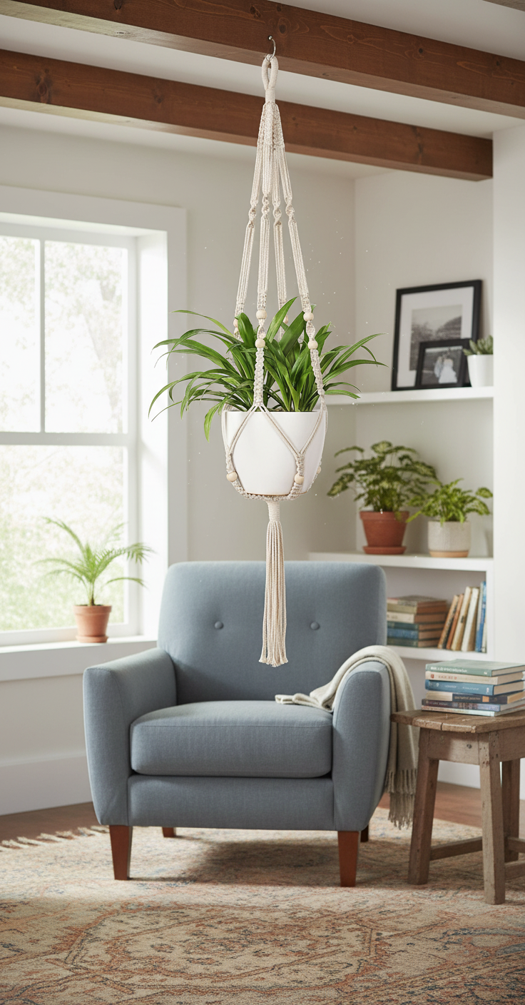 Macramé Hanging Planter Pot | Indoor Plant Hanger