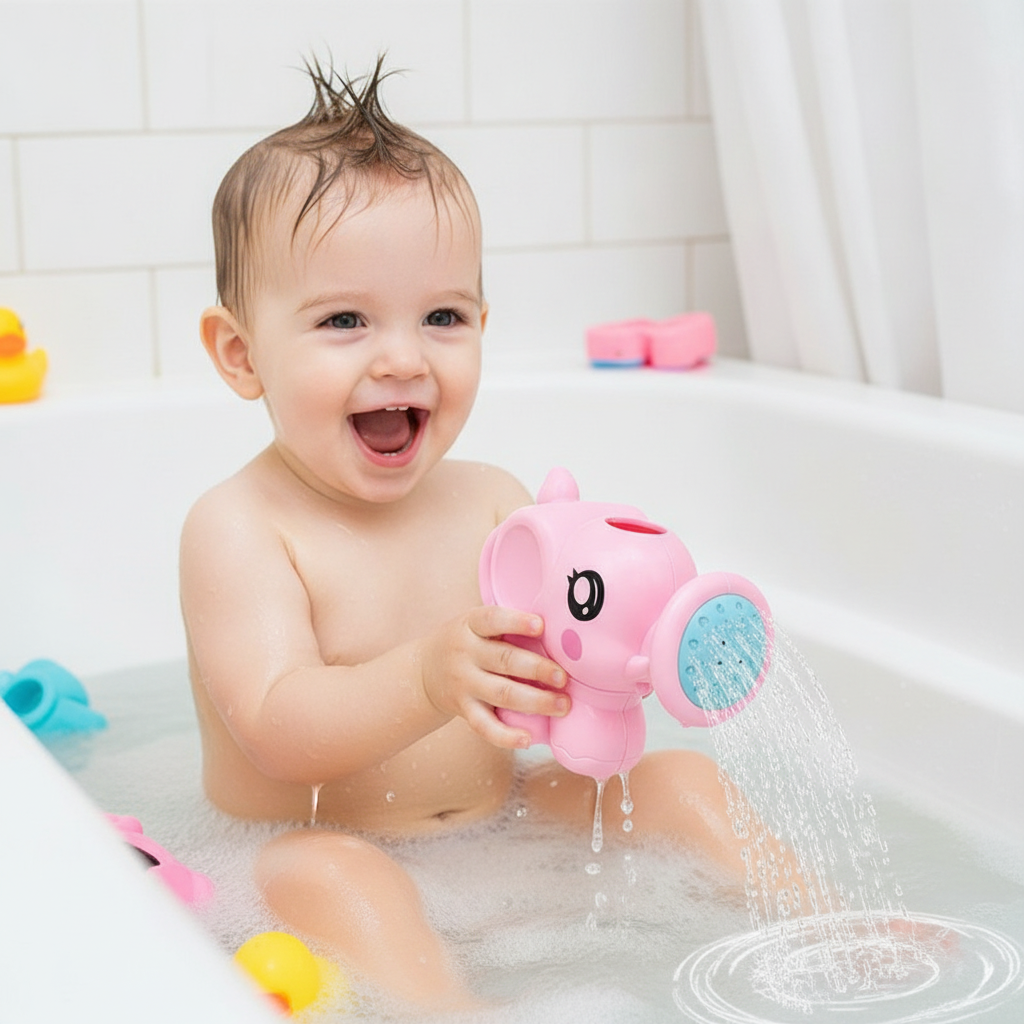 Elephant Bath Toy Rinser for Babies