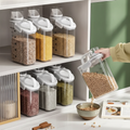 Clear Acrylic Cereal Storage Containers with Airtight Lids