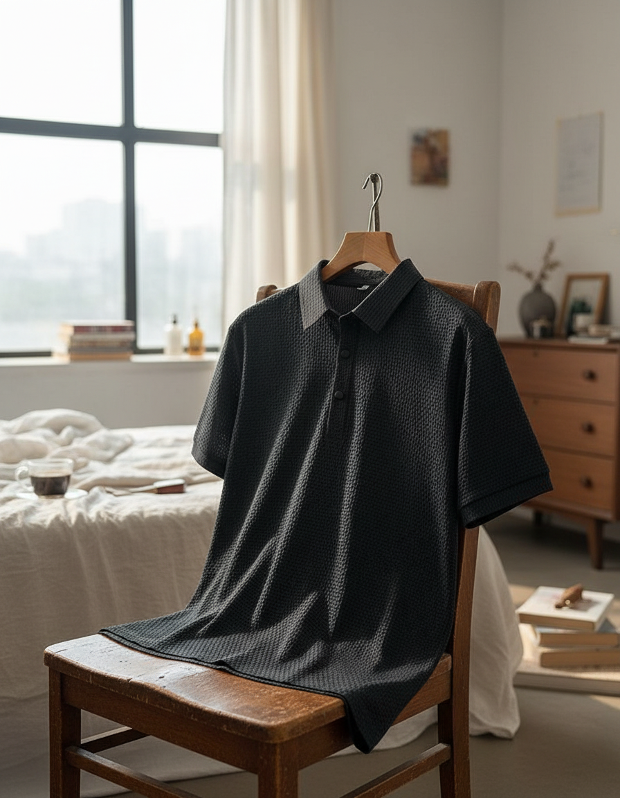 Men's Breathable Mesh Polo Shirt
