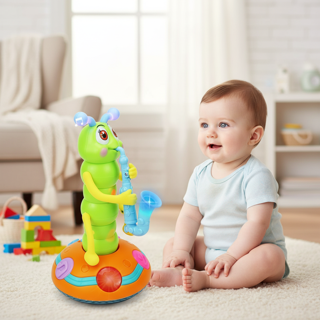 Dancing Saxophone Caterpillar Toy - Musical Learning Toy