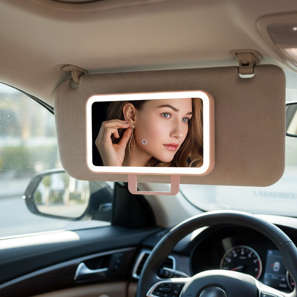 LED Car Vanity Mirror with Lights